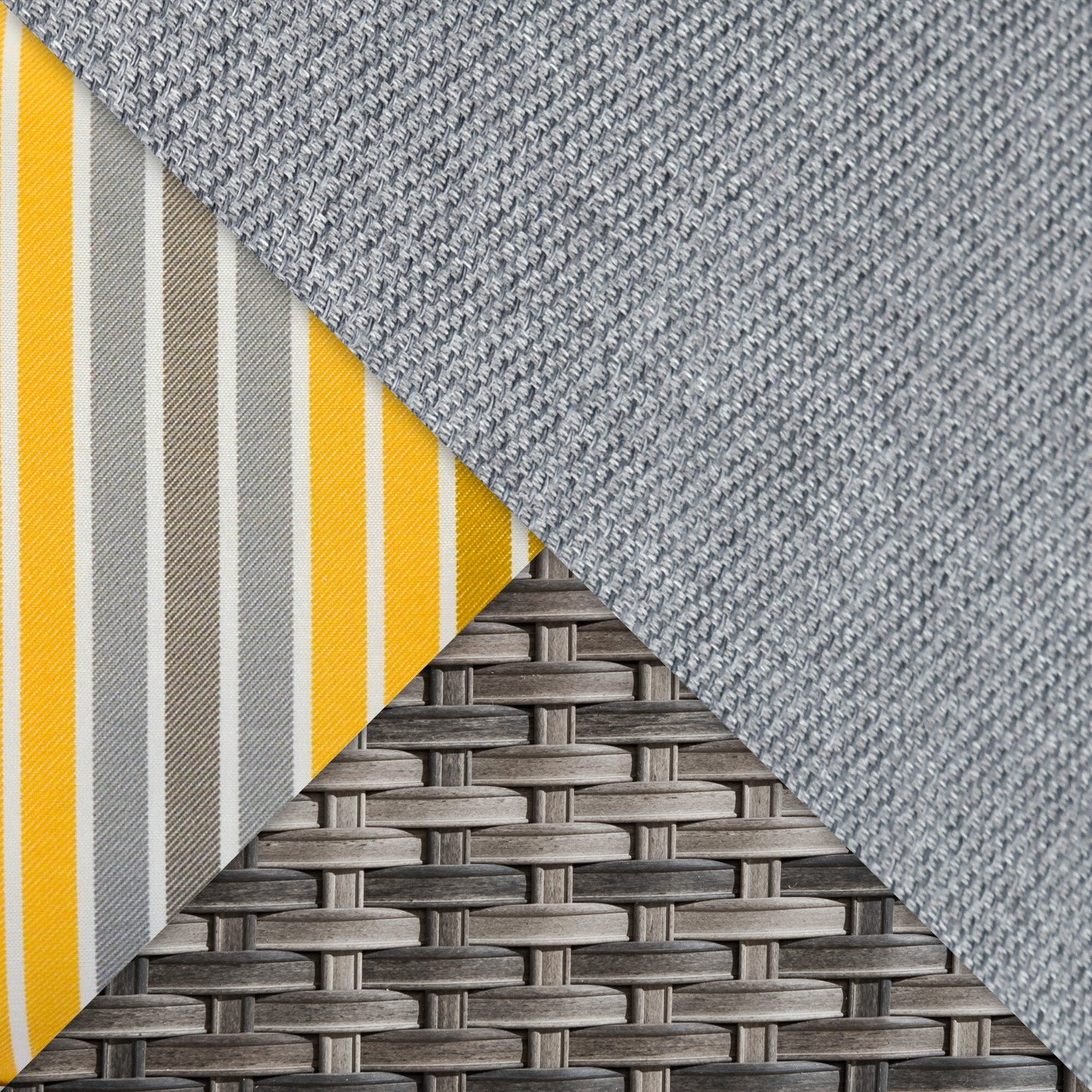 Set da conversazione con divano a due posti in vimini da giardino OVIOS da 6 pezzi