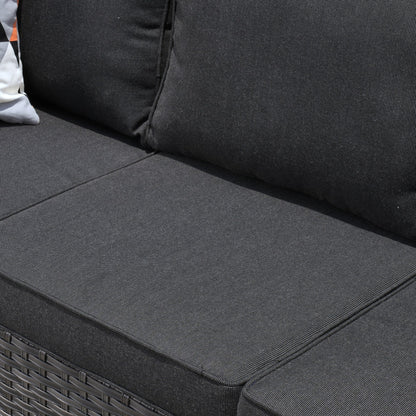 Set da conversazione in vimini per esterni OVIOS da 7 pezzi