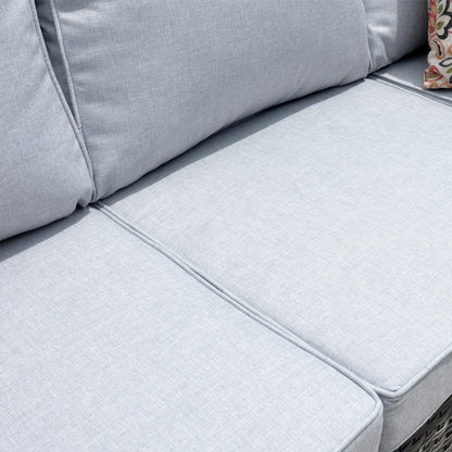 Set da conversazione in vimini per esterni OVIOS da 7 pezzi