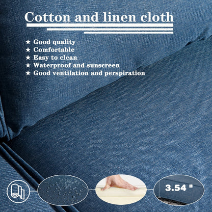 Set da conversazione in vimini per esterni OVIOS da 7 pezzi