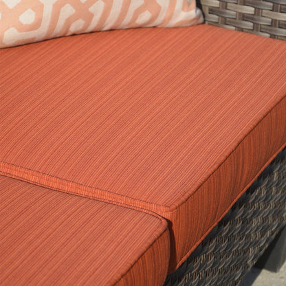 Set da conversazione in vimini per esterni OVIOS da 7 pezzi