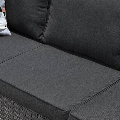 Set di mobili da conversazione in vimini da giardino OVIOS da 8 pezzi con sedie girevoli