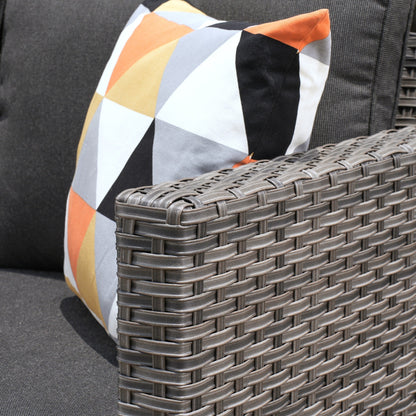 Set di mobili componibili da esterno con schienale alto in vimini da 8 pezzi OVIOS