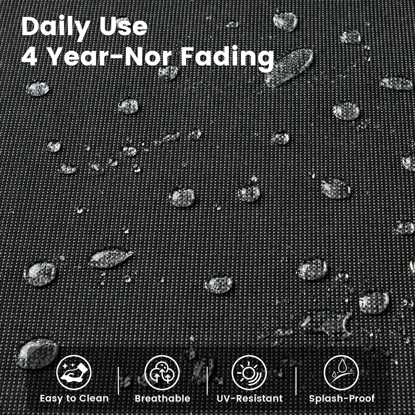 Set di 9 sedie girevoli in vimini per esterni OVIOS con tavolo da fuoco