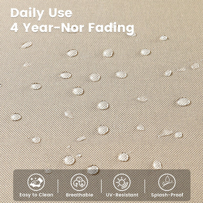 Set di 9 sedie girevoli in vimini per esterni OVIOS con tavolo da fuoco