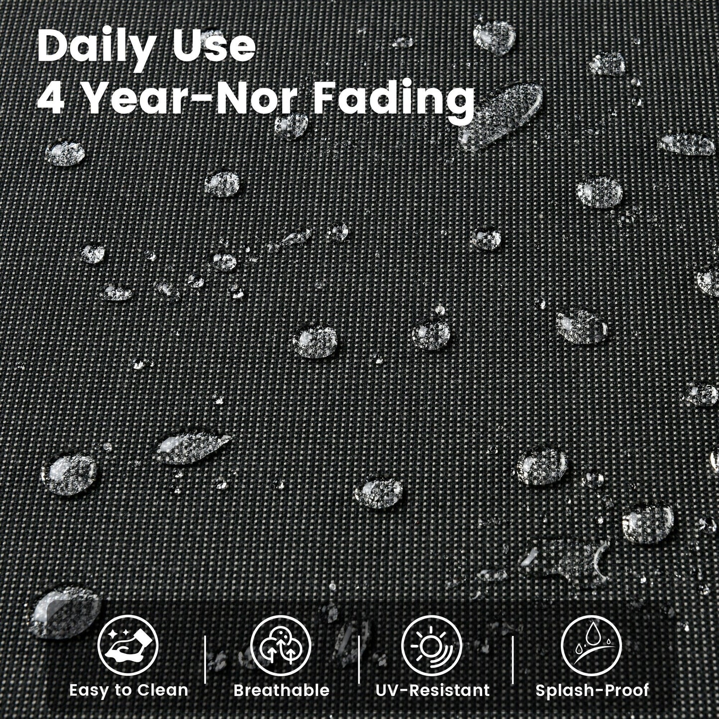 Set di 9 sedie girevoli in vimini per esterni OVIOS con tavolo da fuoco