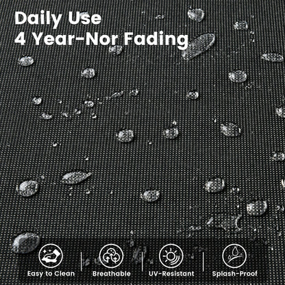 Set di 9 sedie girevoli in vimini per esterni OVIOS con tavolo da fuoco