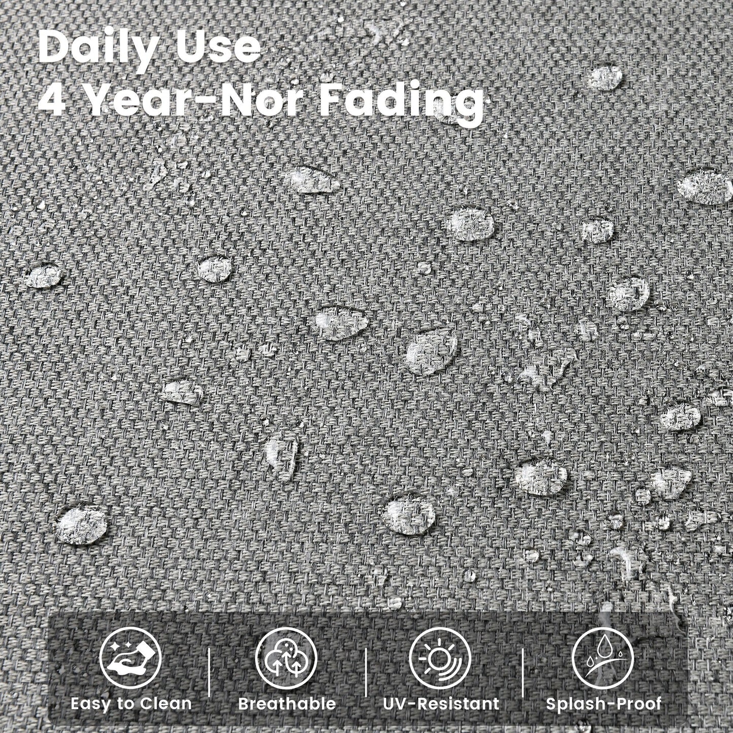 Set di 9 sedie girevoli in vimini per esterni OVIOS con tavolo da fuoco