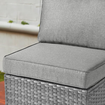 Set di 11 sedie girevoli con braciere in vimini OVIOS Deep Seat