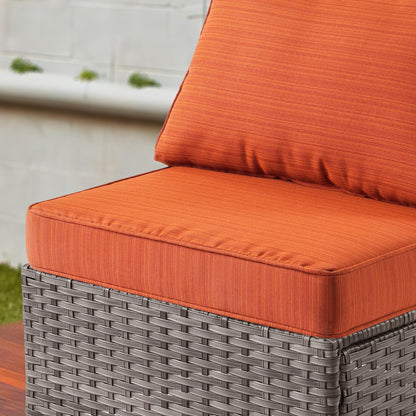 Set di 11 sedie girevoli con braciere in vimini OVIOS Deep Seat