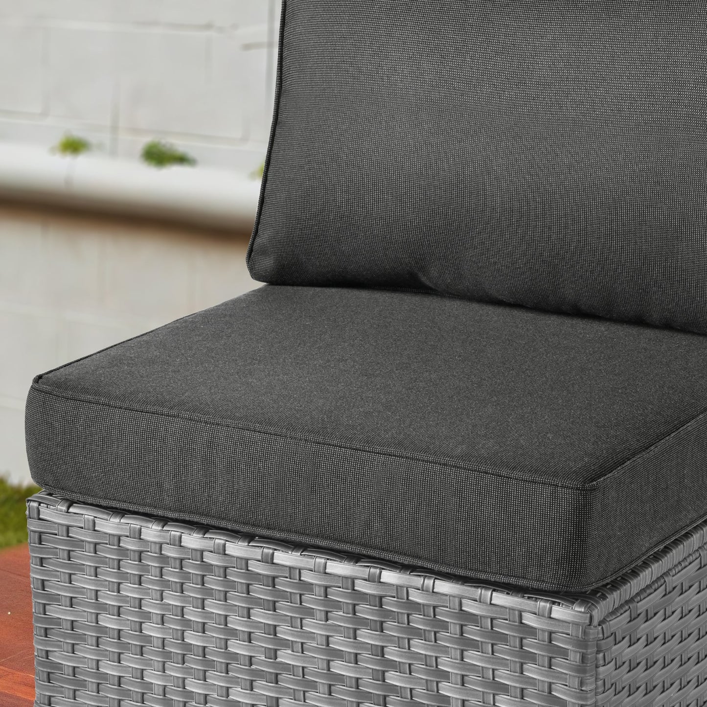 Set di 11 sedie girevoli con braciere in vimini OVIOS Deep Seat