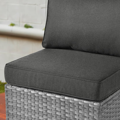 Set di 11 sedie girevoli con braciere in vimini OVIOS Deep Seat