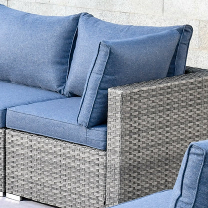 Set di 11 sedie girevoli con braciere in vimini OVIOS Deep Seat