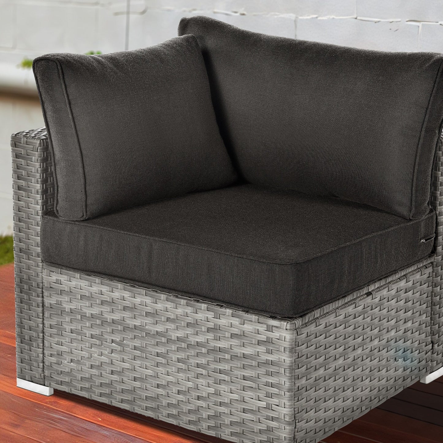 Set di 11 sedie girevoli con braciere in vimini OVIOS Deep Seat