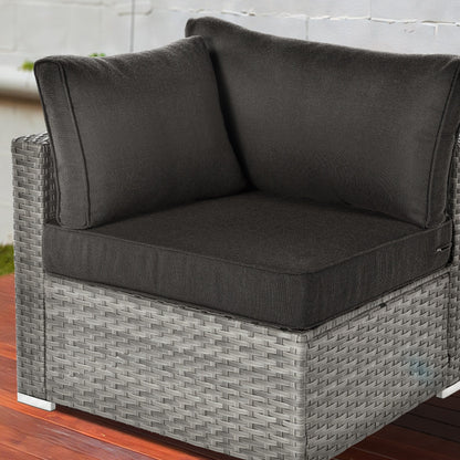 Set di 11 sedie girevoli con braciere in vimini OVIOS Deep Seat