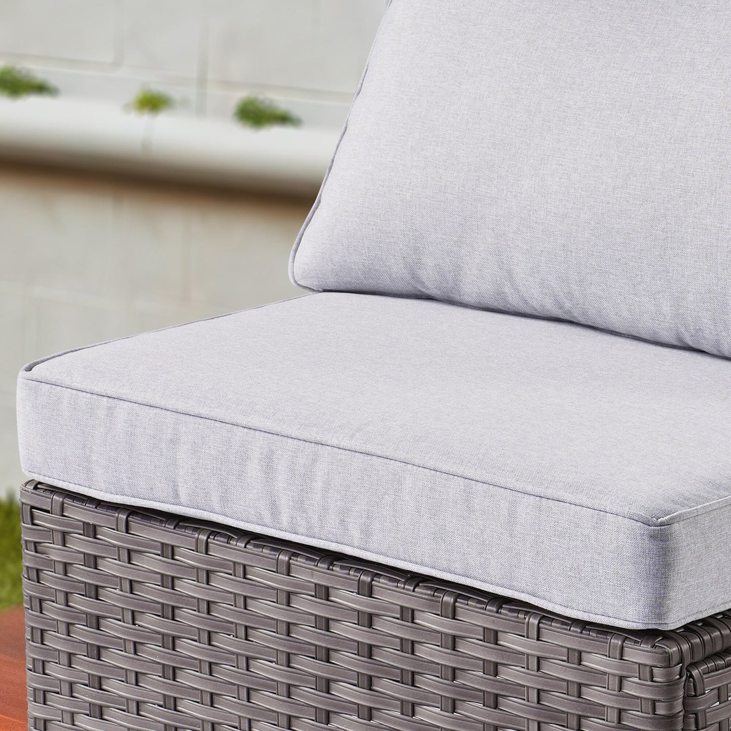 Set di 11 sedie girevoli con braciere in vimini OVIOS Deep Seat