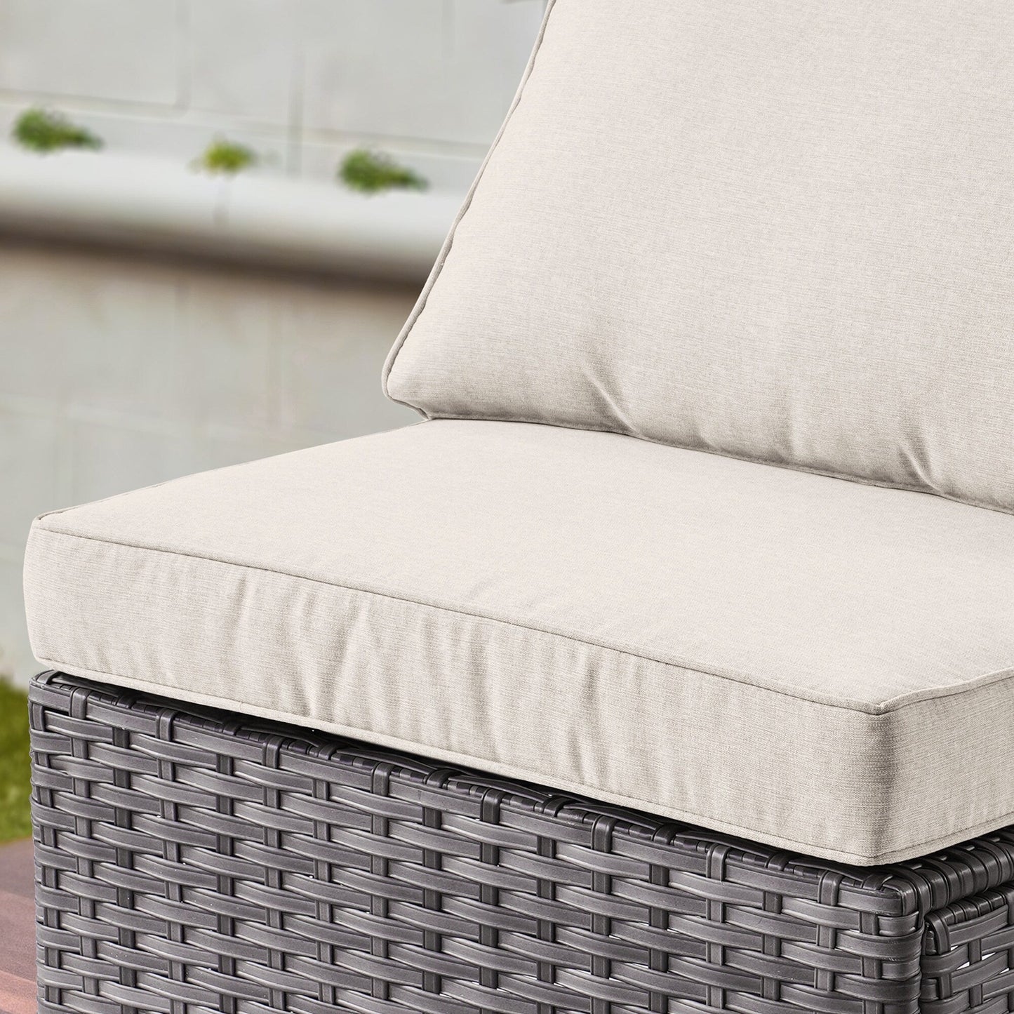 Set di 11 sedie girevoli con braciere in vimini OVIOS Deep Seat