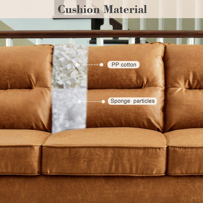 Divano da interno con gambe in legno e cuscino soffice OVIOS