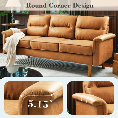 Divano da interno con gambe in legno e cuscino soffice OVIOS