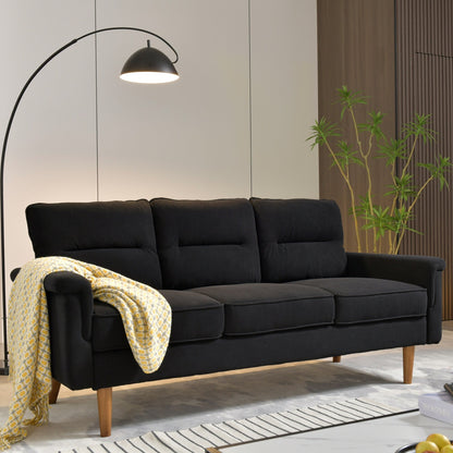 Divano da interno con gambe in legno e cuscino soffice OVIOS