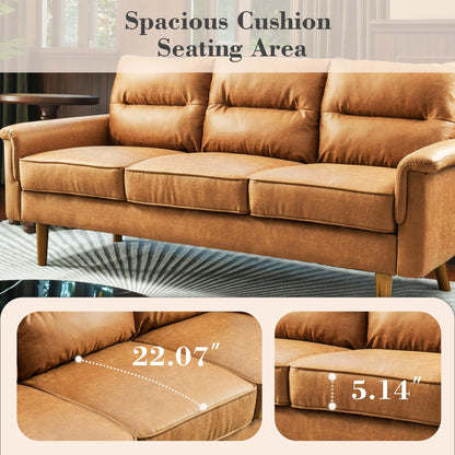 Divano da interno con gambe in legno e cuscino soffice OVIOS