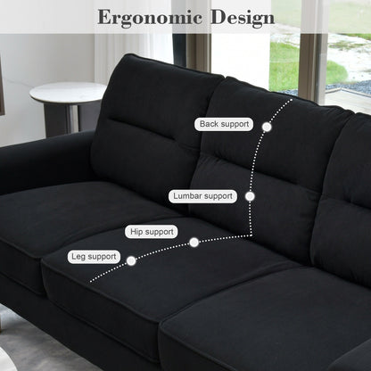 Divano da interno con gambe in legno e cuscino soffice OVIOS