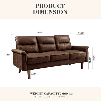 Divano da interno con gambe in legno e cuscino soffice OVIOS