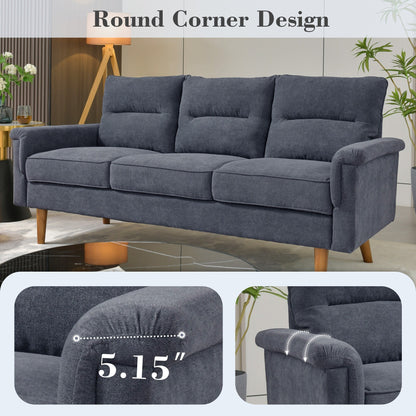 Divano da interno con gambe in legno e cuscino soffice OVIOS