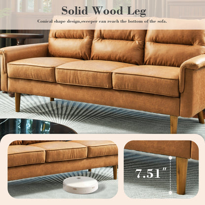 Divano da interno con gambe in legno e cuscino soffice OVIOS