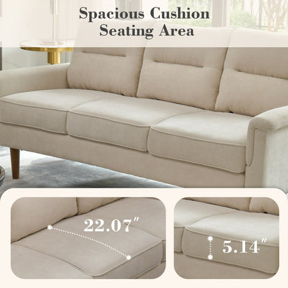 Divano da interno con gambe in legno e cuscino soffice OVIOS