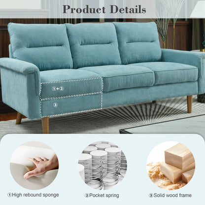 Divano da interno con gambe in legno e cuscino soffice OVIOS