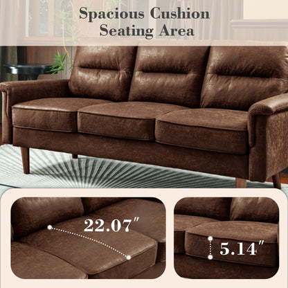 Divano da interno con gambe in legno e cuscino soffice OVIOS