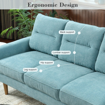 Divano da interno con gambe in legno e cuscino soffice OVIOS