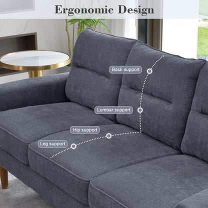 Divano da interno con gambe in legno e cuscino soffice OVIOS