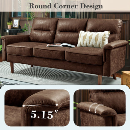 Divano da interno con gambe in legno e cuscino soffice OVIOS