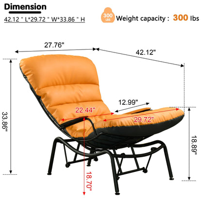 Poltrona a dondolo reclinabile OVIOS per soggiorno con poggiapiedi