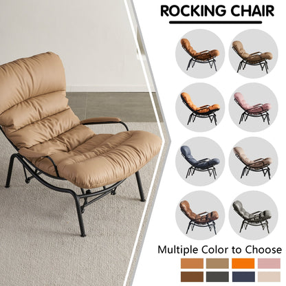 Poltrona a dondolo reclinabile OVIOS per soggiorno con poggiapiedi