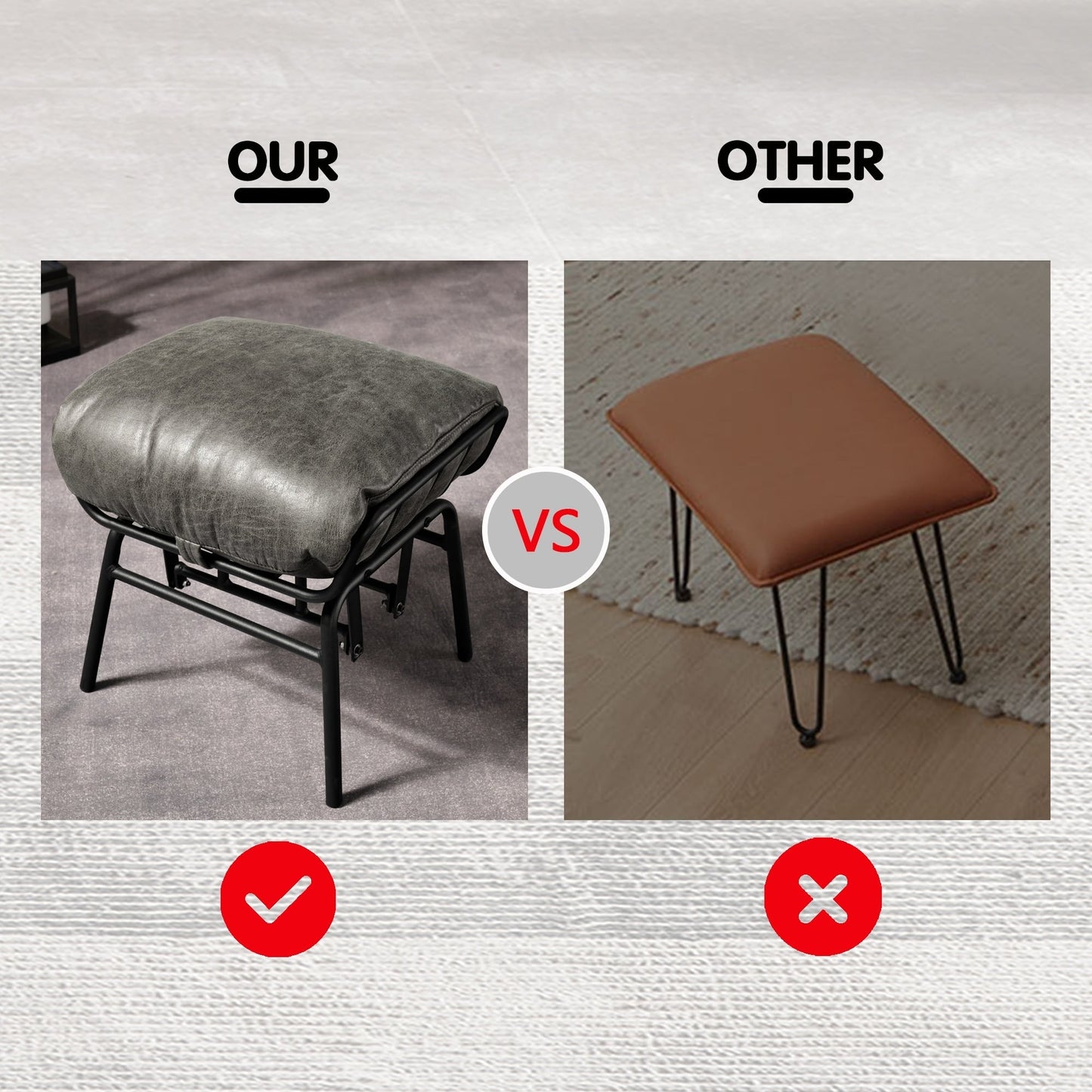 Poltrona a dondolo reclinabile OVIOS per soggiorno con poggiapiedi