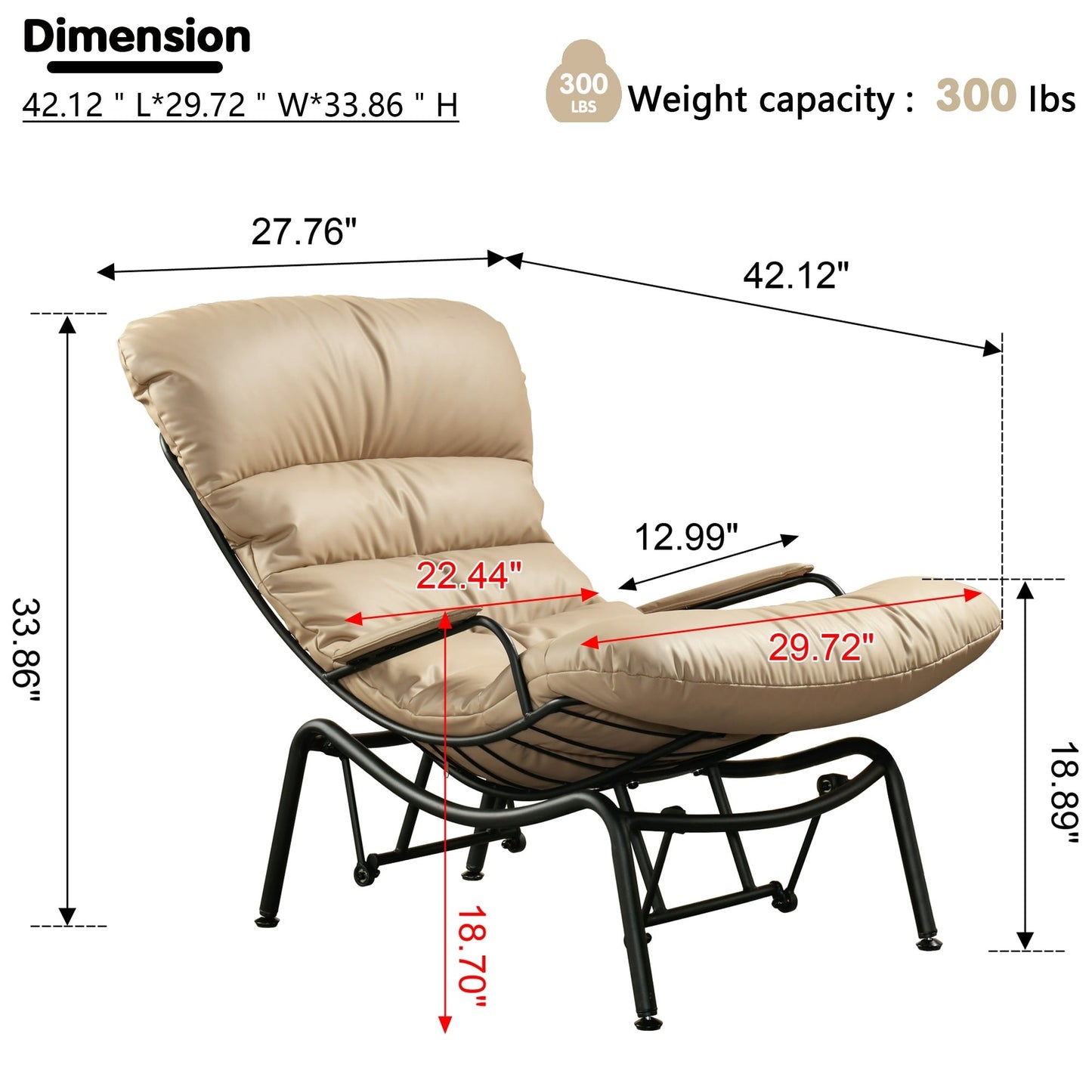 Poltrona a dondolo reclinabile OVIOS per soggiorno con poggiapiedi