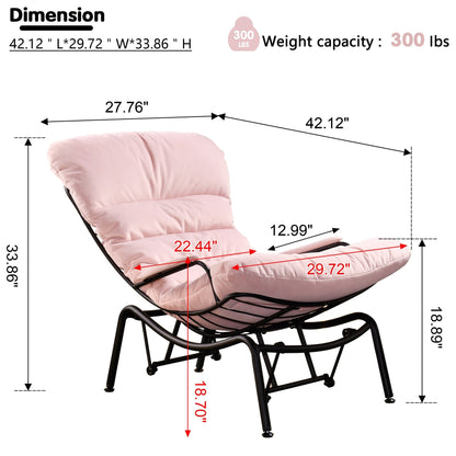 Poltrona a dondolo reclinabile OVIOS per soggiorno con poggiapiedi