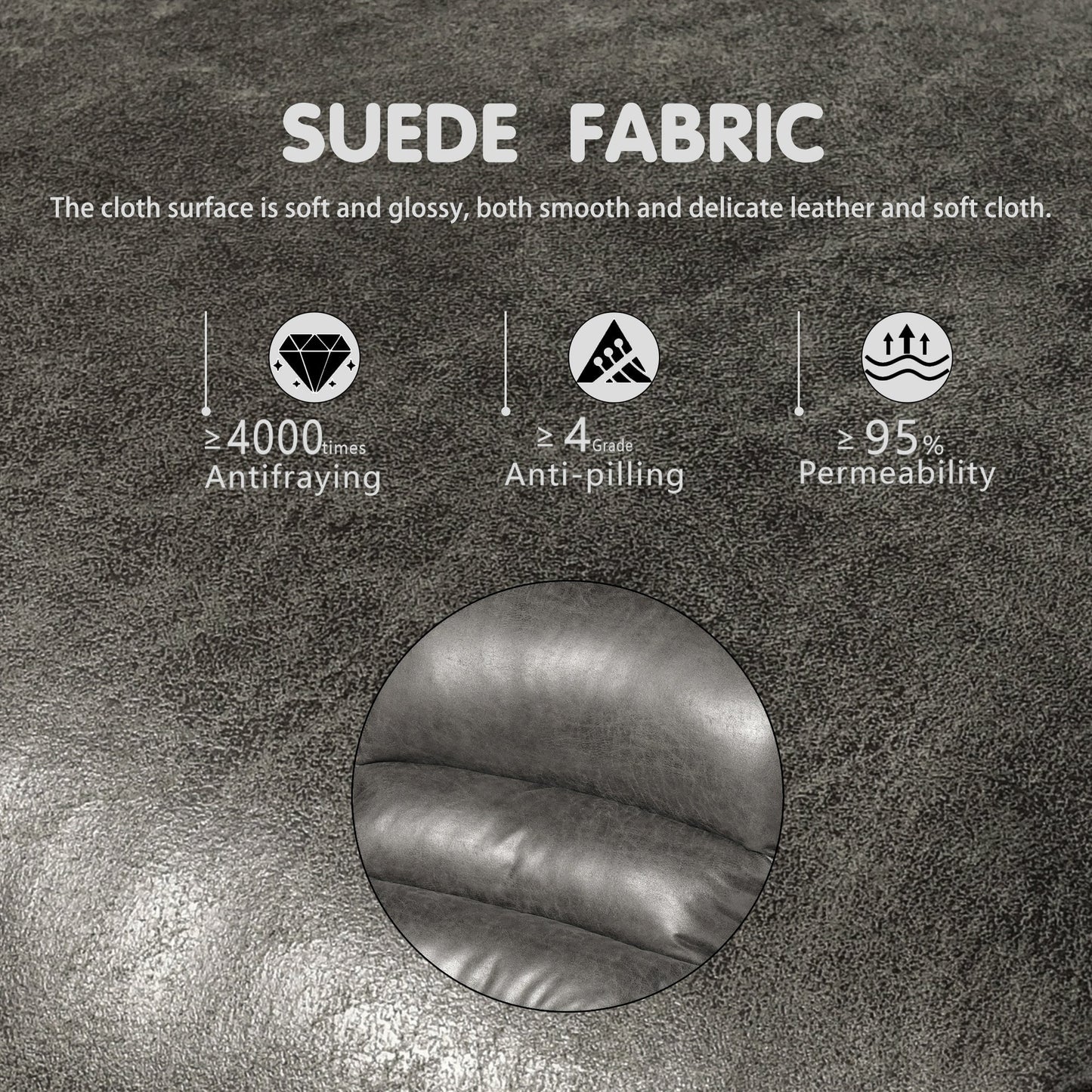 Poltrona a dondolo reclinabile OVIOS per soggiorno con poggiapiedi