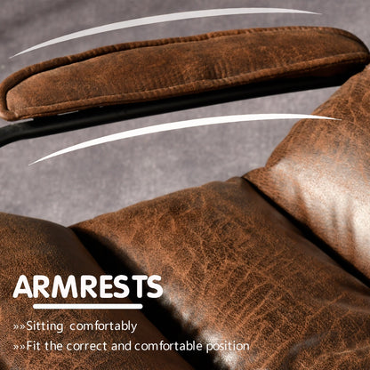 Poltrona a dondolo reclinabile OVIOS per soggiorno con poggiapiedi