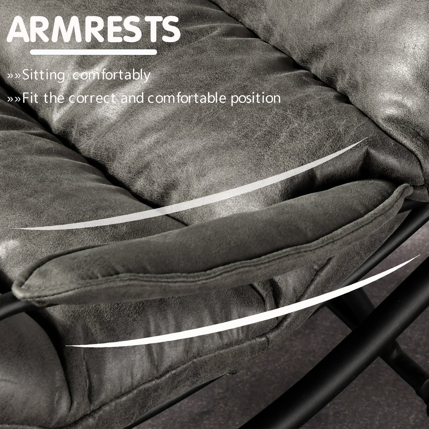 Poltrona a dondolo reclinabile OVIOS per soggiorno con poggiapiedi