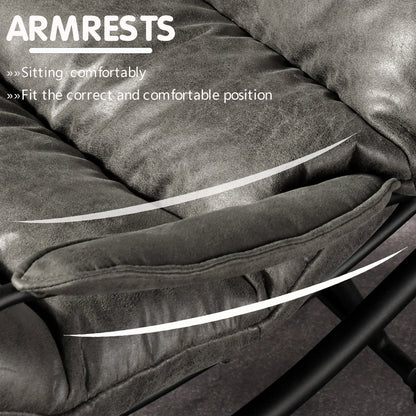 Poltrona a dondolo reclinabile OVIOS per soggiorno con poggiapiedi