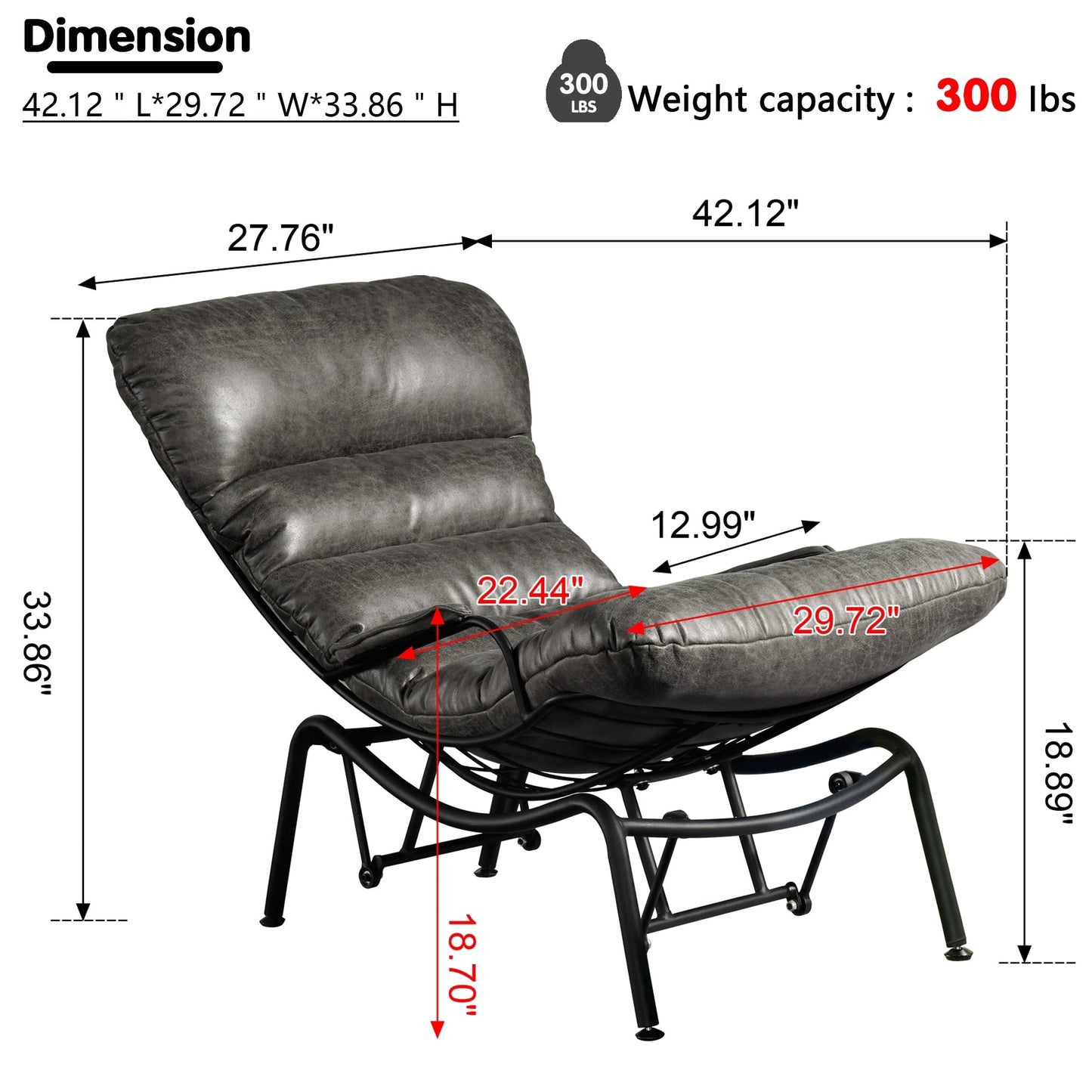 Poltrona a dondolo reclinabile OVIOS per soggiorno con poggiapiedi