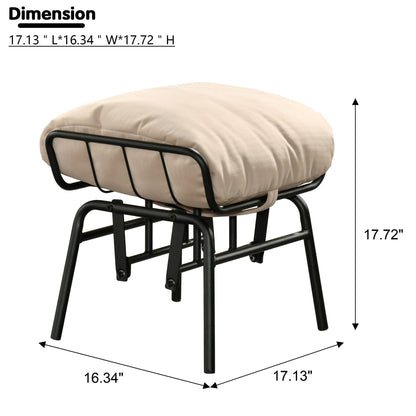 Poltrona a dondolo reclinabile OVIOS per soggiorno con poggiapiedi
