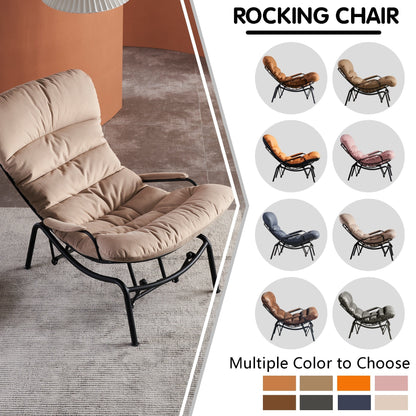 Poltrona a dondolo reclinabile OVIOS per soggiorno con poggiapiedi