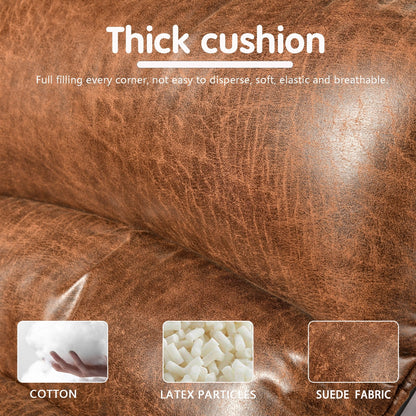 Poltrona a dondolo reclinabile OVIOS per soggiorno con poggiapiedi