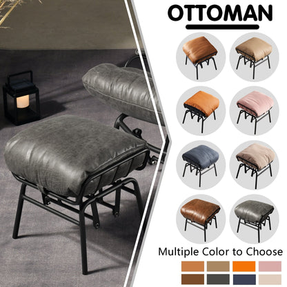 Poltrona a dondolo reclinabile OVIOS per soggiorno con poggiapiedi