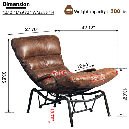 Poltrona a dondolo reclinabile OVIOS per soggiorno con poggiapiedi